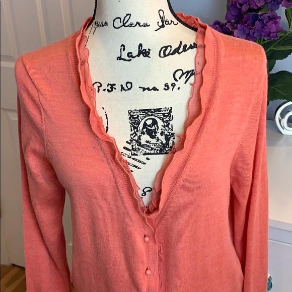 Contemporaine Merino Wool Cardigan Sweater - Picture 2 of 6